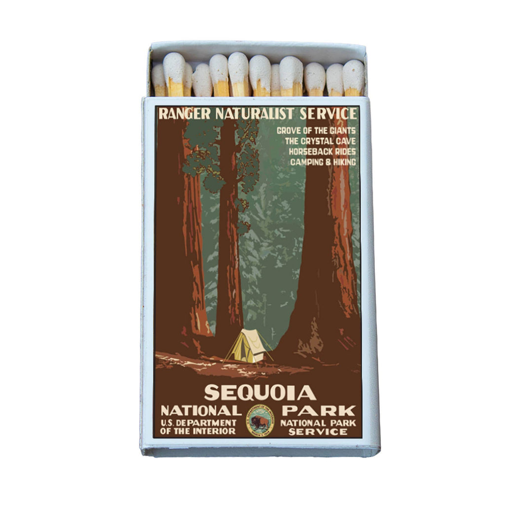 Sequoia National Park Matchbook, Vintage Travel Poster, Nature Lover Gift
