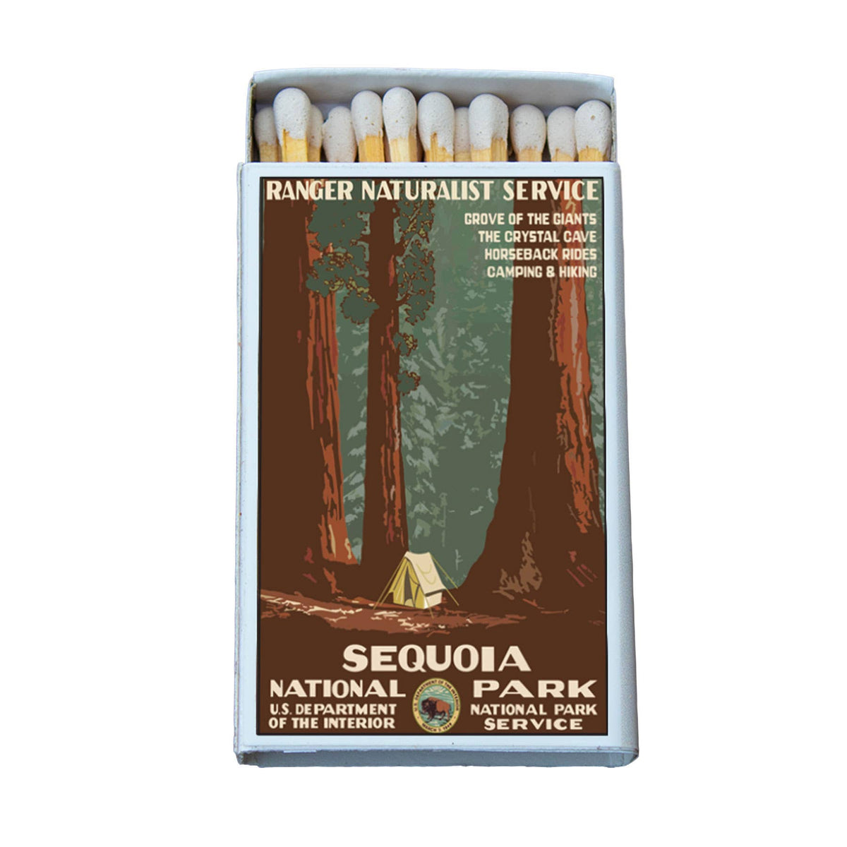 Sequoia National Park Matchbook, Vintage Travel Poster, Nature Lover Gift