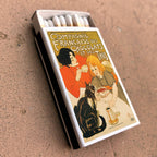 Compagnie Française des Chocolats et des Thés Matchbox | Steinlen Art Matches | Decorative Matches for Candles & Incense | Vintage Home Decor