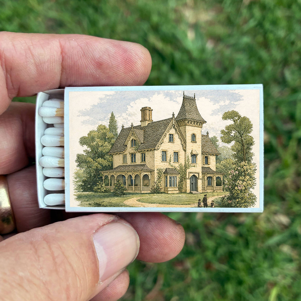 Victorian Home Matchbox | Decorative Matches for Candles & Incense | Vintage Home Decor Accessory