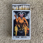The Devil Tarot Matchbox – Gothic Major Arcana Matches, Witchy Décor, Occult Gift