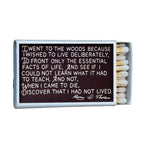 Walden Thoreau Matchbook Cover, Nature Writing Collectible, Vintage Literary Ephemera, Reader Gift
