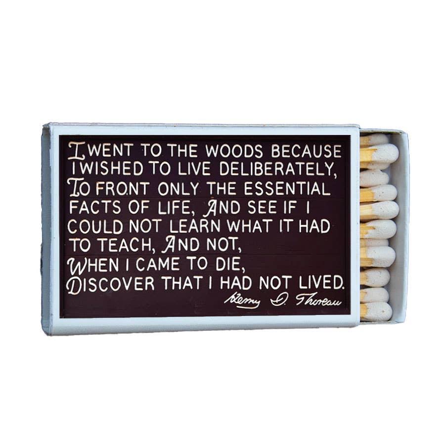 Walden Thoreau Matchbook Cover, Nature Writing Collectible, Vintage Literary Ephemera, Reader Gift