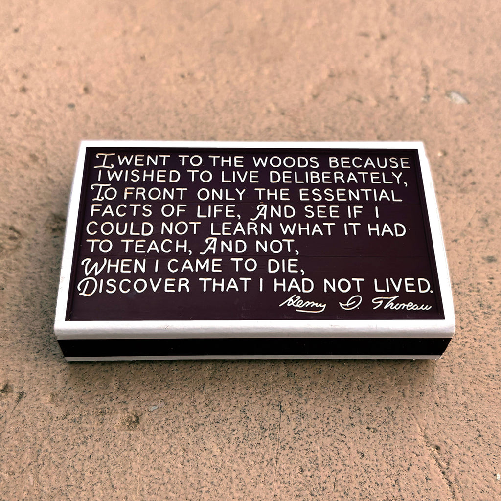 Walden Thoreau Matchbook Cover, Nature Writing Collectible, Vintage Literary Ephemera, Reader Gift