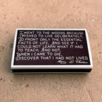 Walden Thoreau Matchbook Cover, Nature Writing Collectible, Vintage Literary Ephemera, Reader Gift