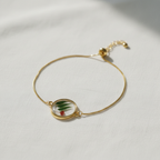 Dried Flower Disc Adjustable Slider Bracelet, Botanical Resin Jewelry, Nature Inspired Bracelet, Gift for Her
