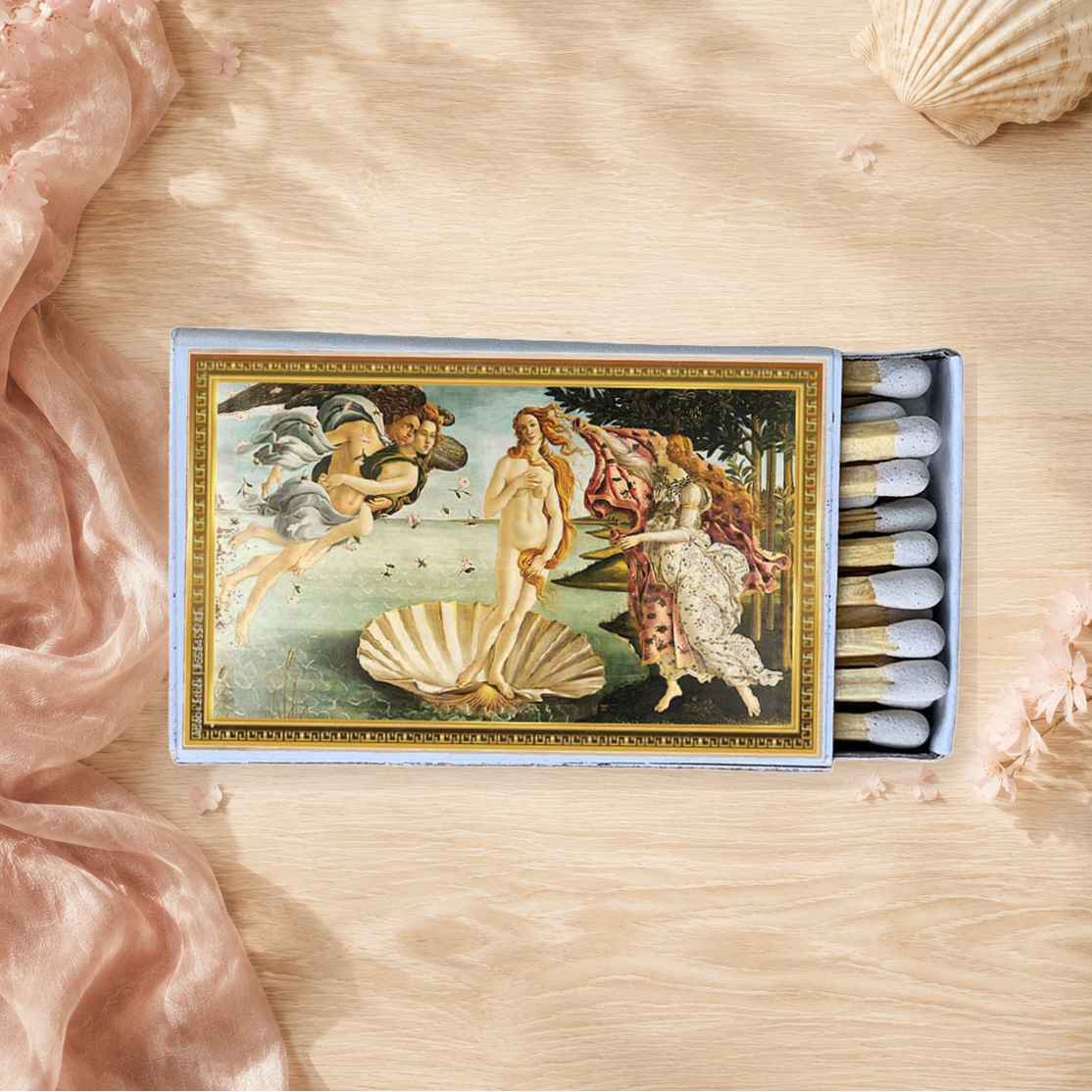 Birth of Venus Matchbook, Botticelli Art Collectible, Vintage Matchbook Cover, Renaissance Home Decor
