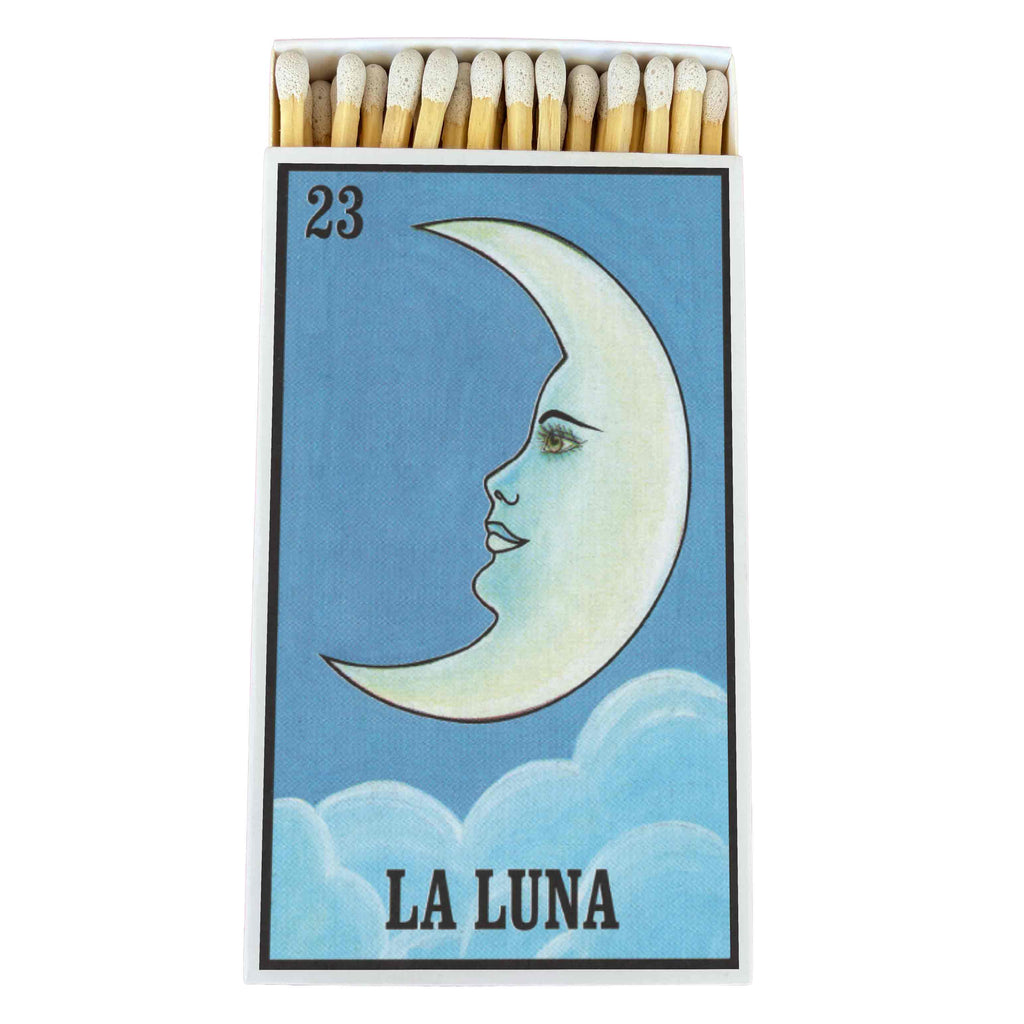 La Luna Lotería Matchbox – 4-Inch Candle Matches, Limited Edition