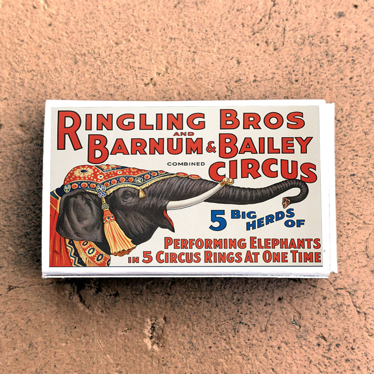 Vintage Ringling Bros Matchbook, Circus Lover Gift, Carnival Collectible, Candle & Incense Accessory