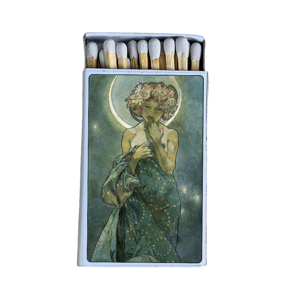 Alphonse Mucha Clair de Lune Matchbox – Art Nouveau Matches, Vintage Art Lover Gift