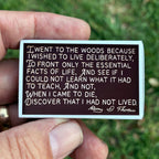 Walden Thoreau Matchbook Cover, Nature Writing Collectible, Vintage Literary Ephemera, Reader Gift