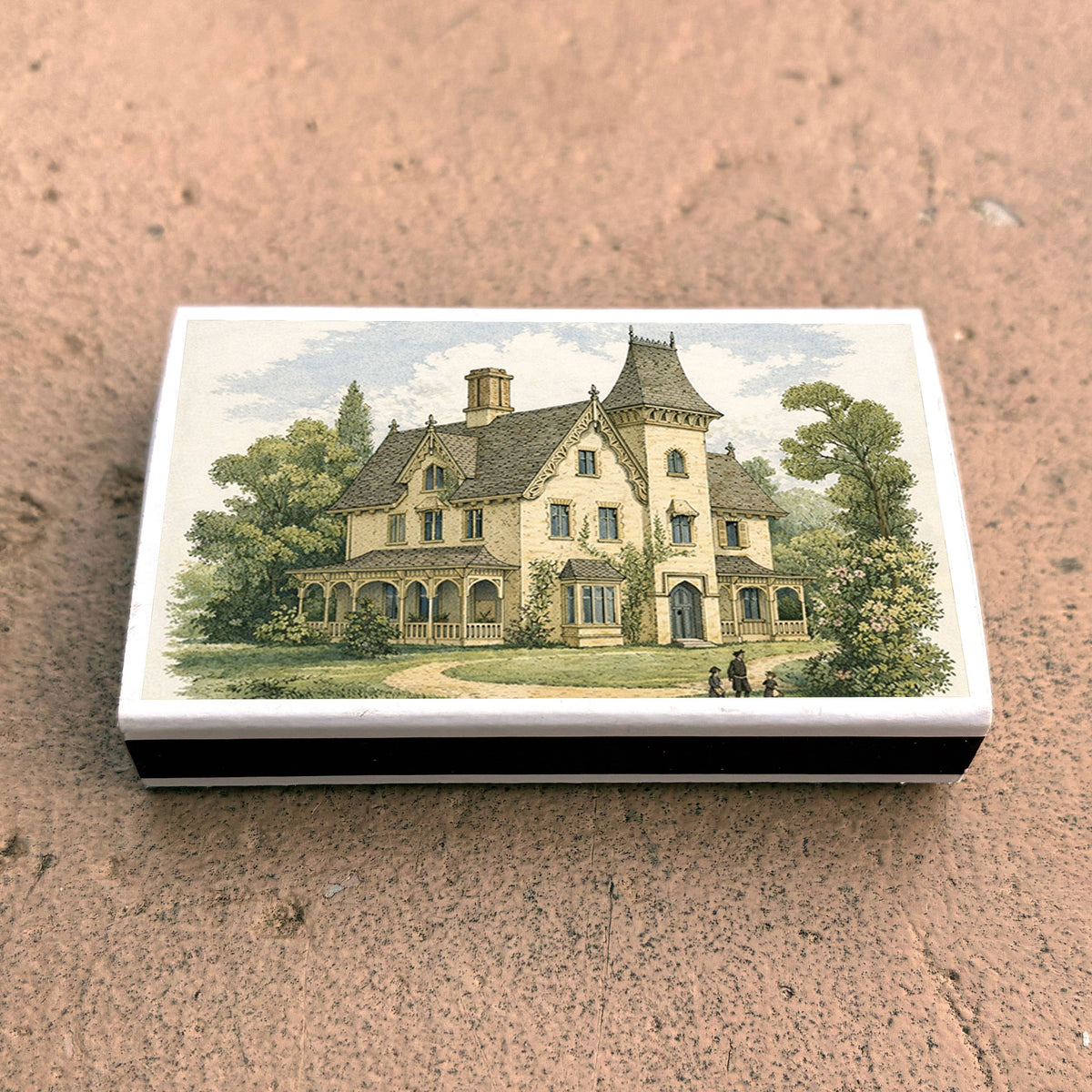 Victorian Home Matchbox | Decorative Matches for Candles & Incense | Vintage Home Decor Accessory