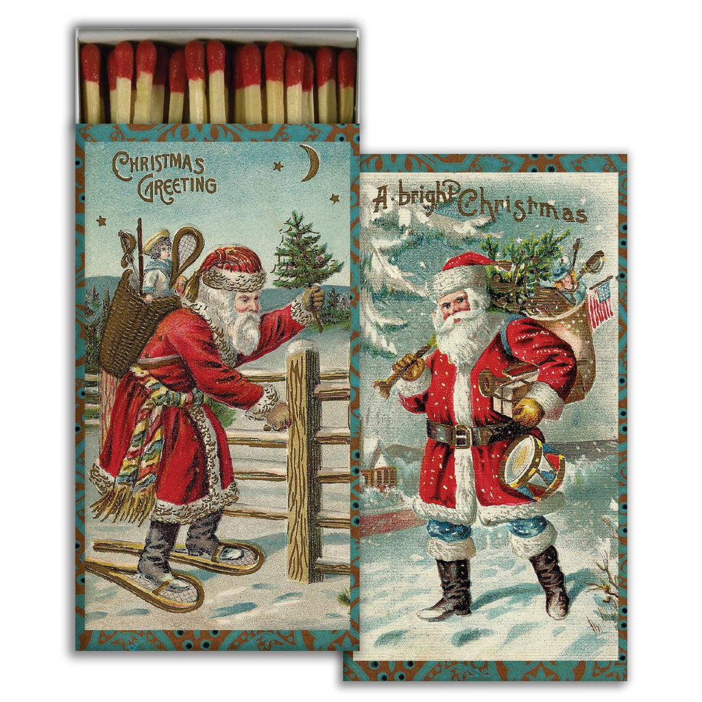 Vintage Santas Matchbox – Decorative Christmas Safety Matches