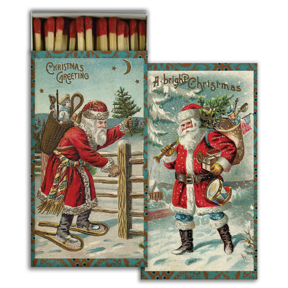 Vintage Santas Matchbox – Decorative Christmas Safety Matches