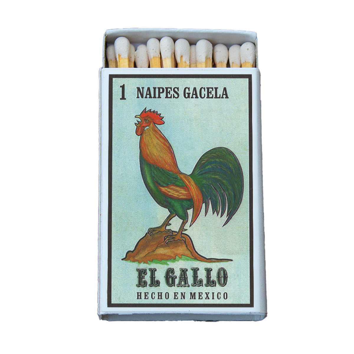 Loteria El Gallo Matchbox Holder | Decorative Matches for Candles & Incense | Mexican Folk Art Home Decor | Unique Gift Idea