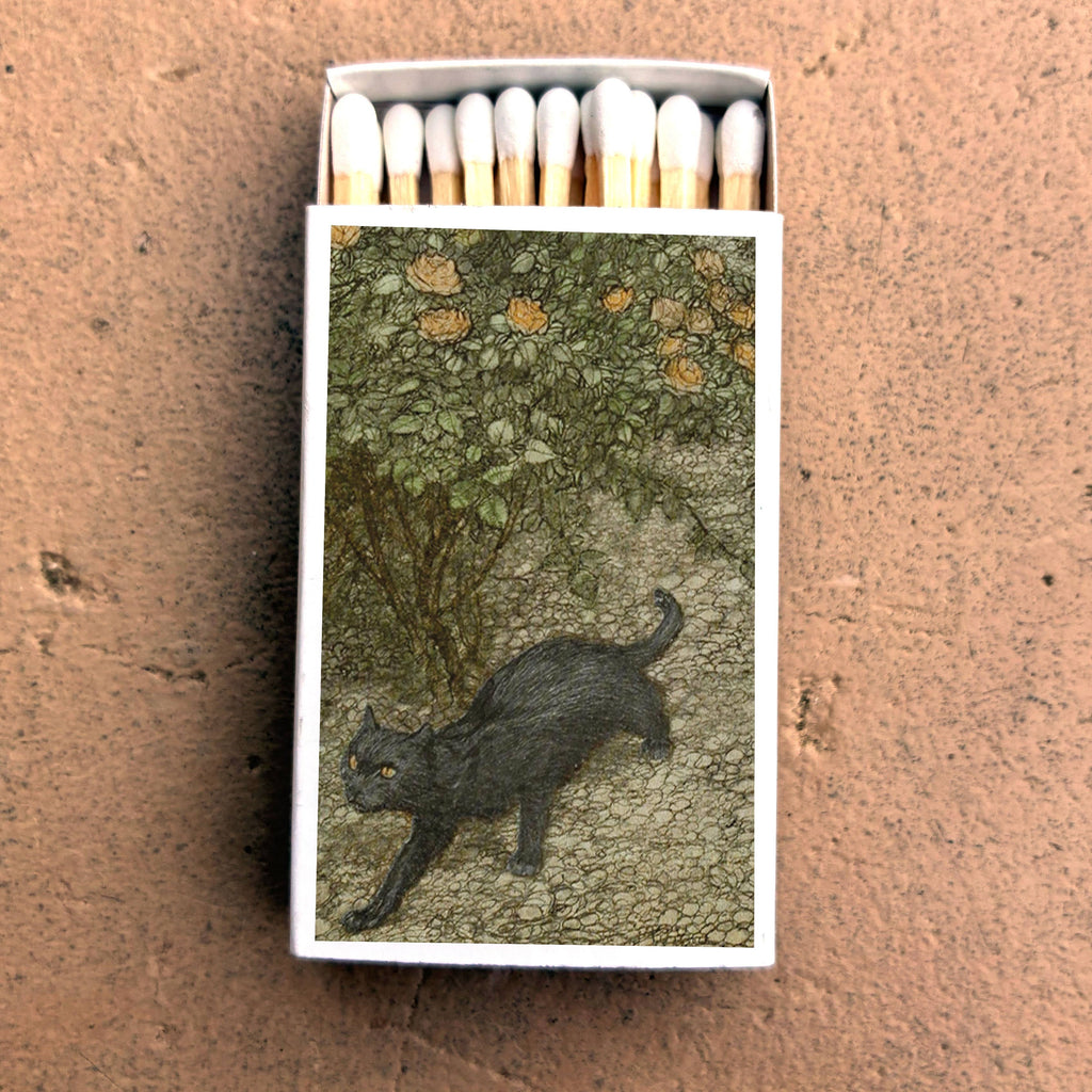 Tomasso Black Cat Matchbook, Vintage Collectible, Halloween Decor (15-20 Matches)