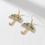 Dried Flower Drop Earrings, Green Botanical Jewelry, Nature Lover Gift for Her