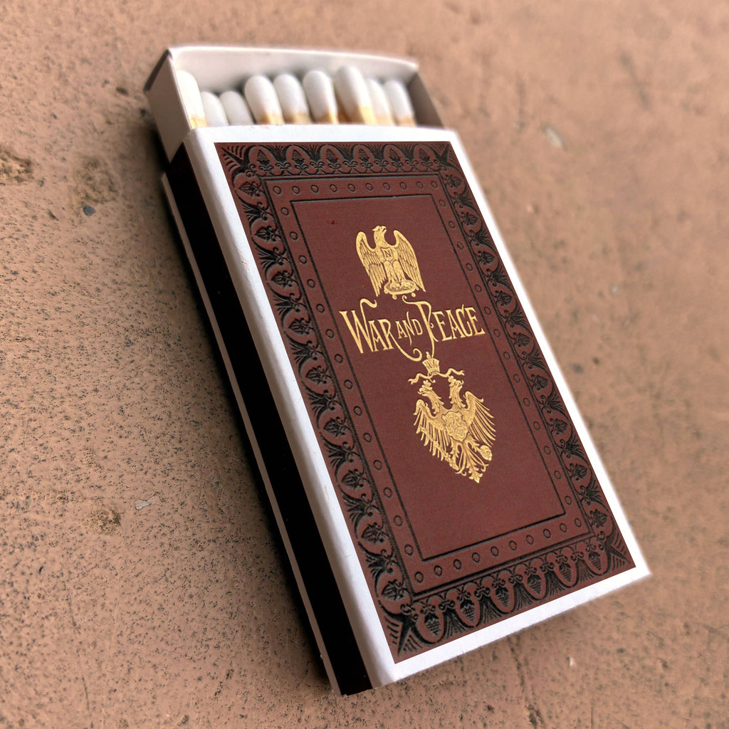 War and Peace Tolstoy Matchbook, Classic Literature Collectible, Book Lover Gift