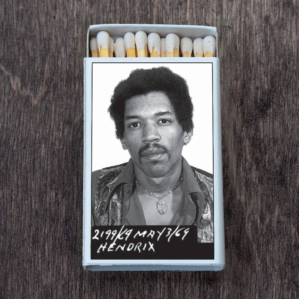 Psychedelic Rock Legend Mug Shot Matchbox | Decorative Matches for Candles & Incense | Retro Music Home Decor