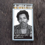 Psychedelic Rock Legend Mug Shot Matchbox | Decorative Matches for Candles & Incense | Retro Music Home Decor