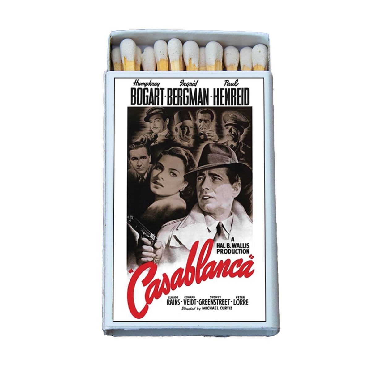 Casablanca Movie Matchbox – Classic Film Poster Matches, Vintage Hollywood Décor, Movie Lover Gift