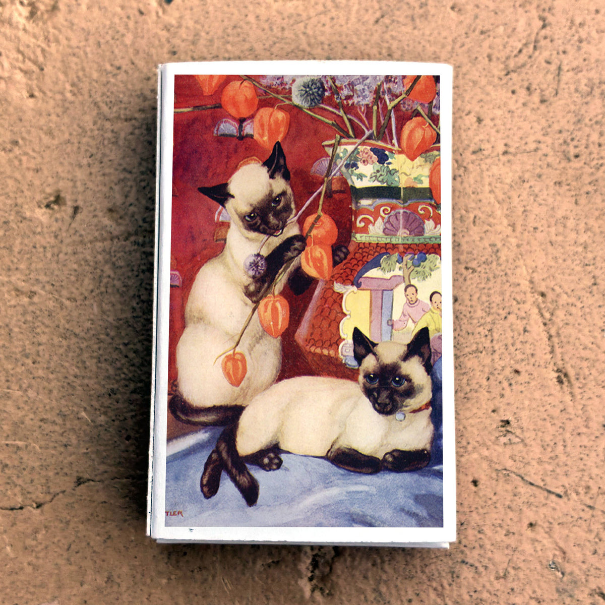 Siamese Cat Matchbox | Decorative Matches for Candles & Incense | Cat Lover Home Decor Gift