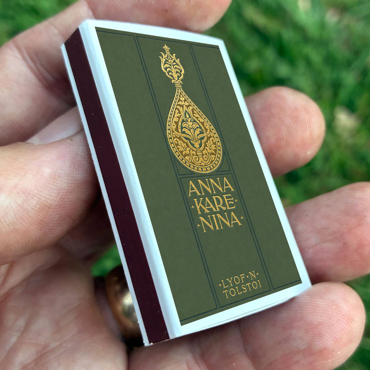 Anna Karenina Matchbook, Vintage Literary Art Collectible, Reader Gift, Candle Lighting Accessory, Bookish Decor