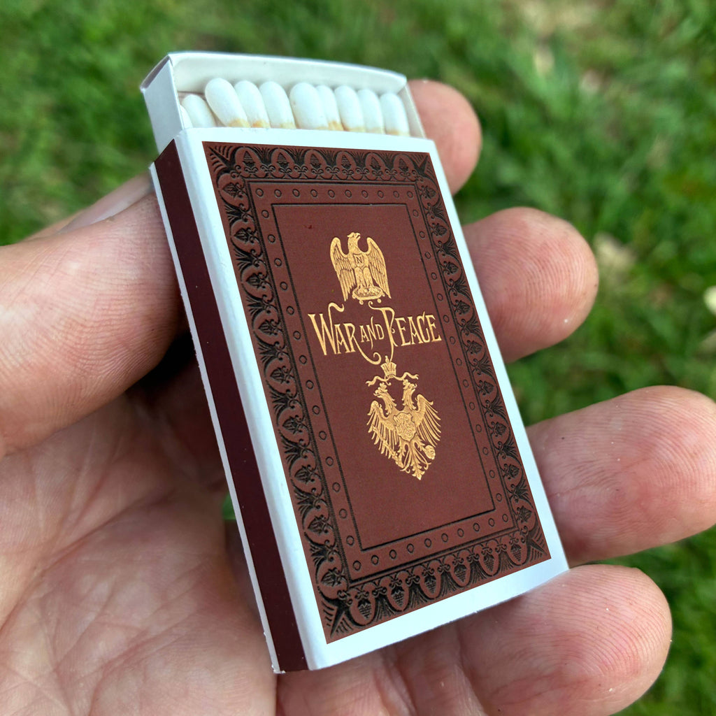 War and Peace Tolstoy Matchbook, Classic Literature Collectible, Book Lover Gift