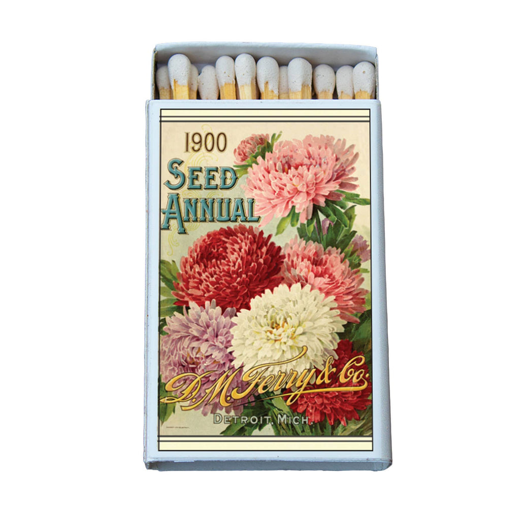 Flowers Seed Annual Matchbook, Vintage Garden Collectible, Retro Matchbook Cover, Floral Home Decor, Candle Lighting Accessory, Gardening Gift