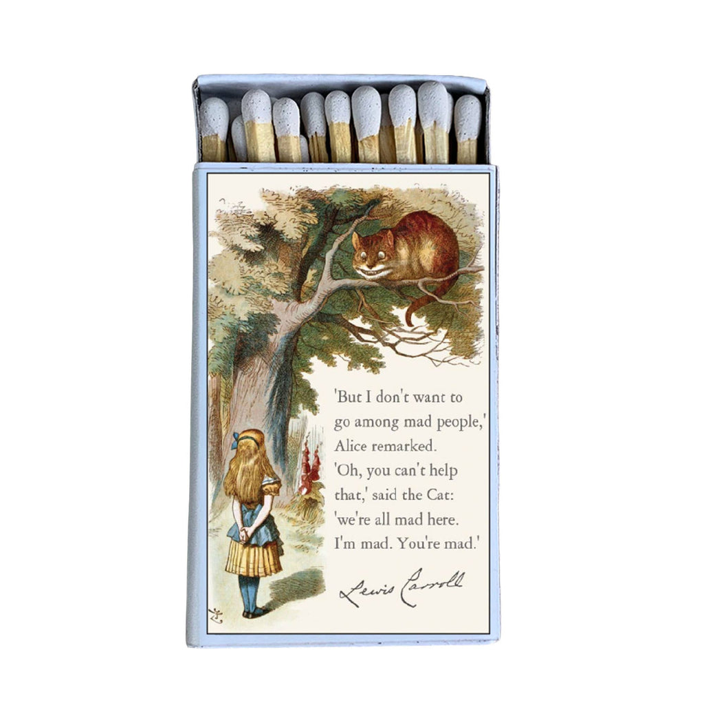 Alice in Wonderland Matchbook, Cheshire Cat Collectible, Vintage Literary Matchbook Cover, Home Decor for Candles