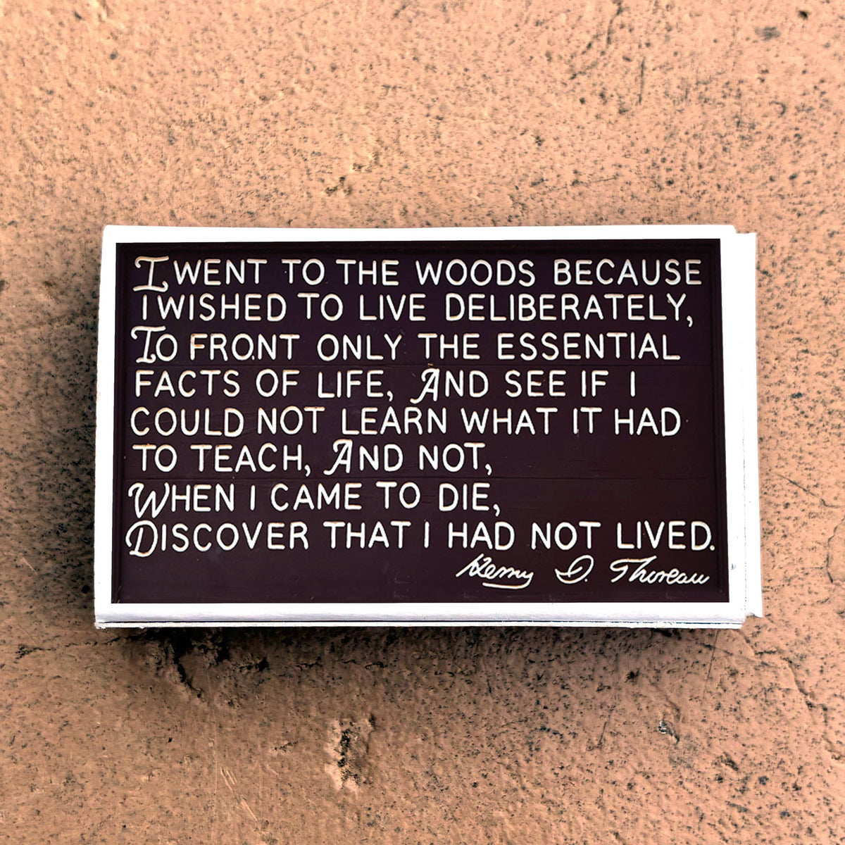 Walden Thoreau Matchbook Cover, Nature Writing Collectible, Vintage Literary Ephemera, Reader Gift