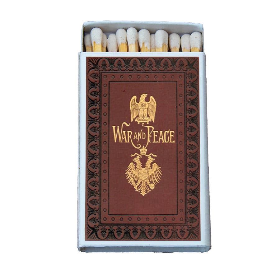 War and Peace Tolstoy Matchbook, Classic Literature Collectible, Book Lover Gift