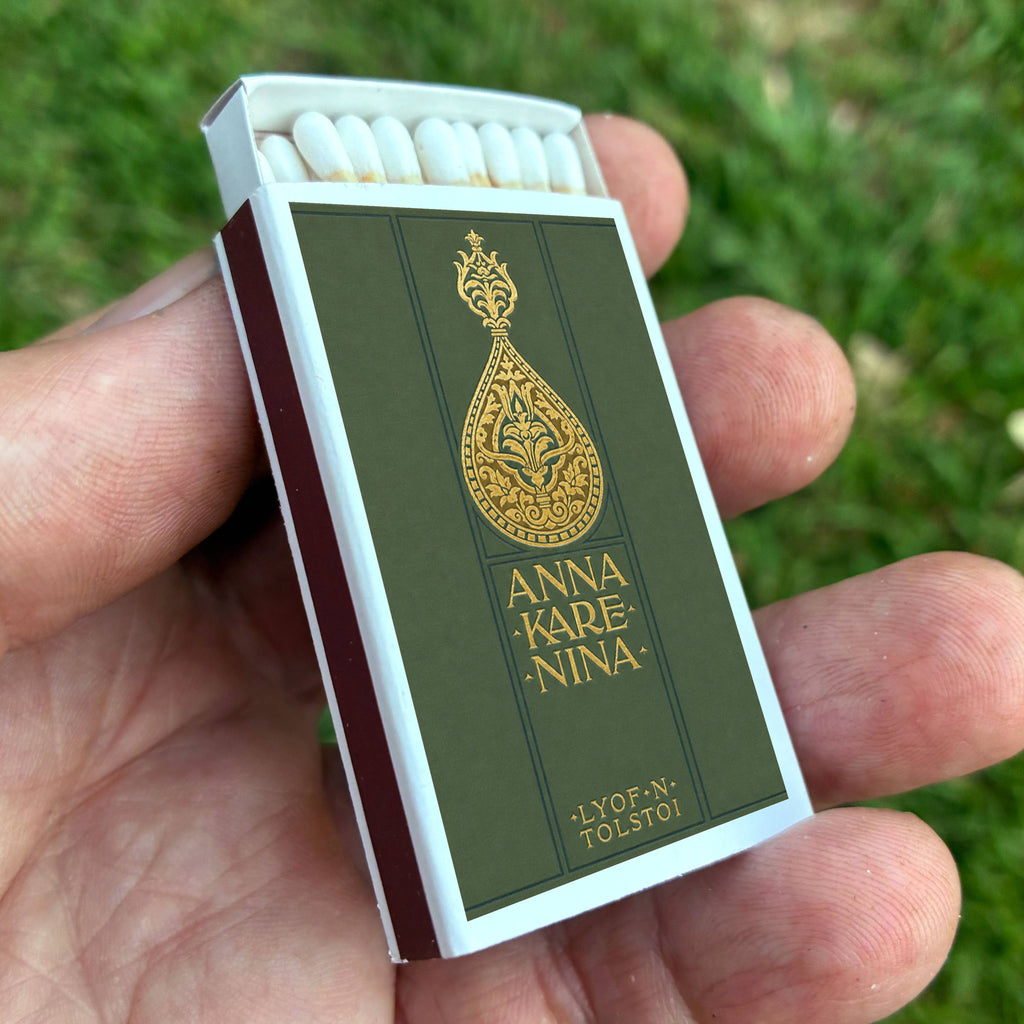 Anna Karenina Matchbook, Vintage Literary Art Collectible, Reader Gift, Candle Lighting Accessory, Bookish Decor