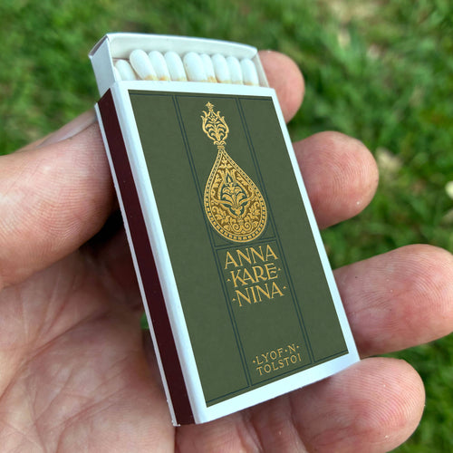 Anna Karenina Matchbook, Vintage Literary Art Collectible, Reader Gift, Candle Lighting Accessory, Bookish Decor