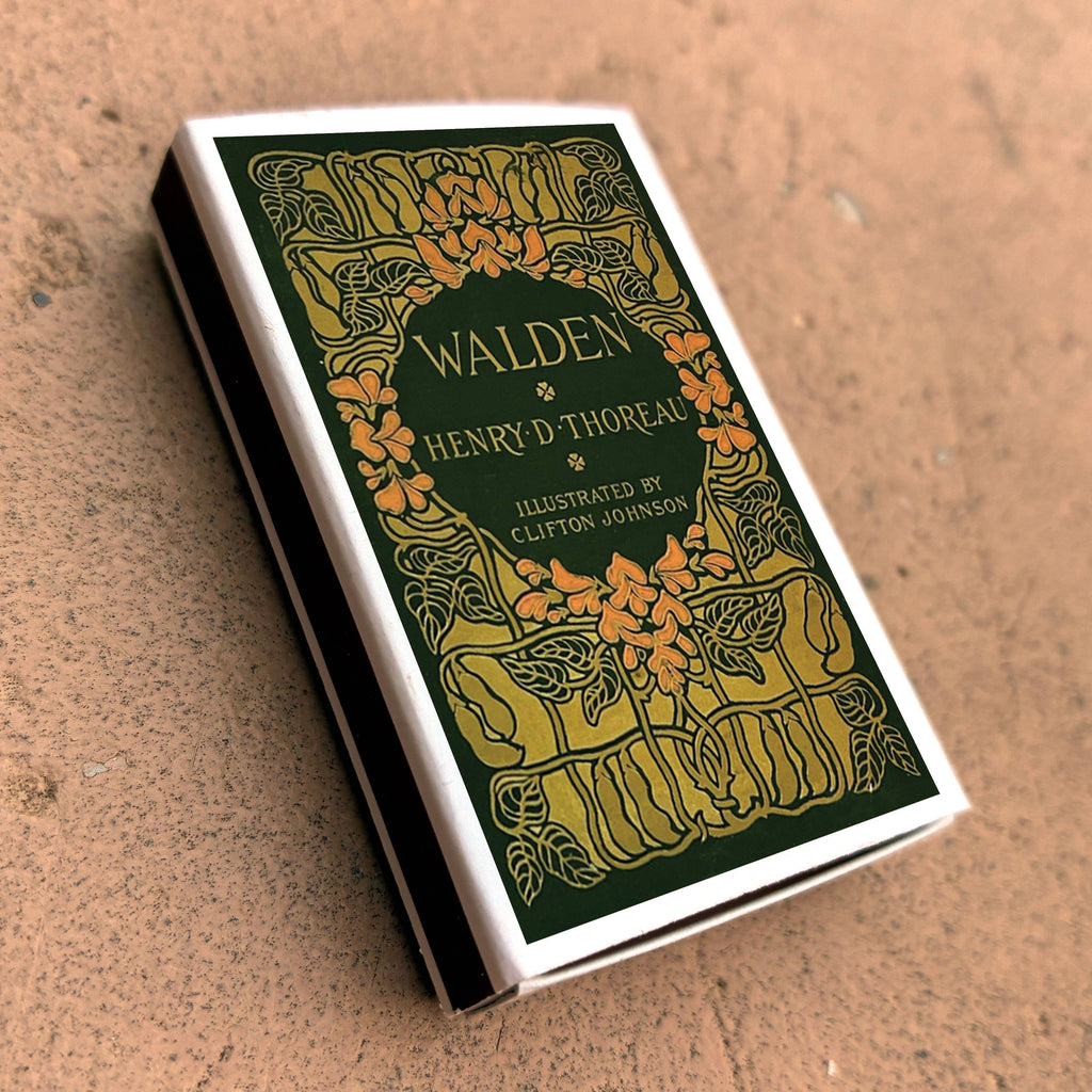 Walden Thoreau Matchbook, Classic Literature Collectible, Vintage Matchbook Cover, Henry David Thoreau Book Lover Gift, Candle & Incense Accessory