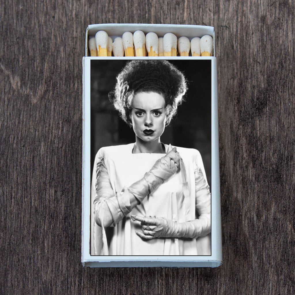 Classic Bride of Frankenstein Film Matchbook, Vintage Movie Still Collectible, Retro Horror Decor, Candle Lover Gift