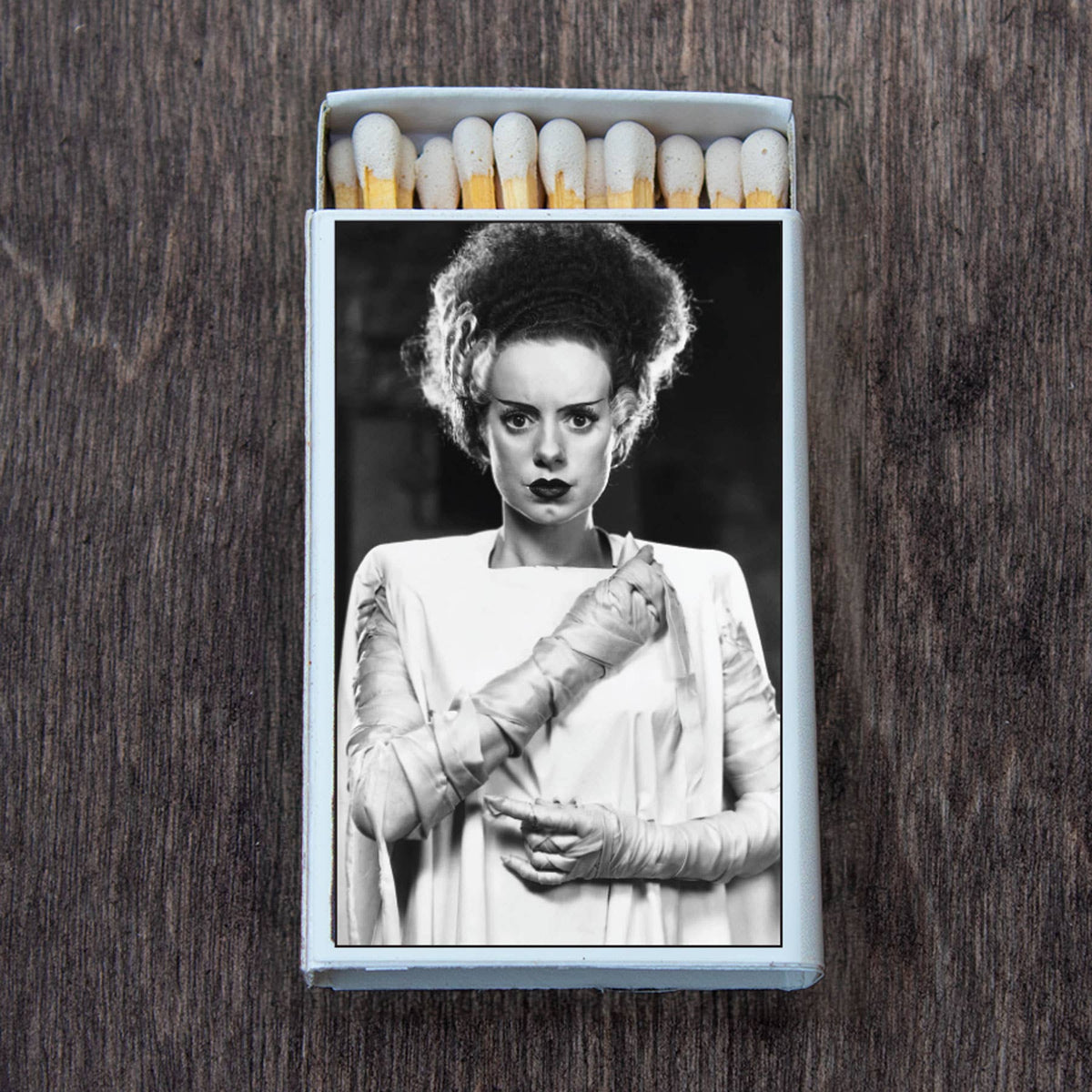 Classic Bride of Frankenstein Film Matchbook, Vintage Movie Still Collectible, Retro Horror Decor, Candle Lover Gift