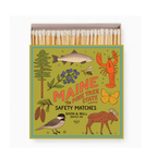 Maine State Safety Matches | Illustrated State Matchbox | Pine Tree State Gift | Candle Matches | Made in USA