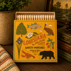 Louisiana State Safety Matches | Illustrated State Matchbox | Pelican State Gift | Candle Matches | Made in USA