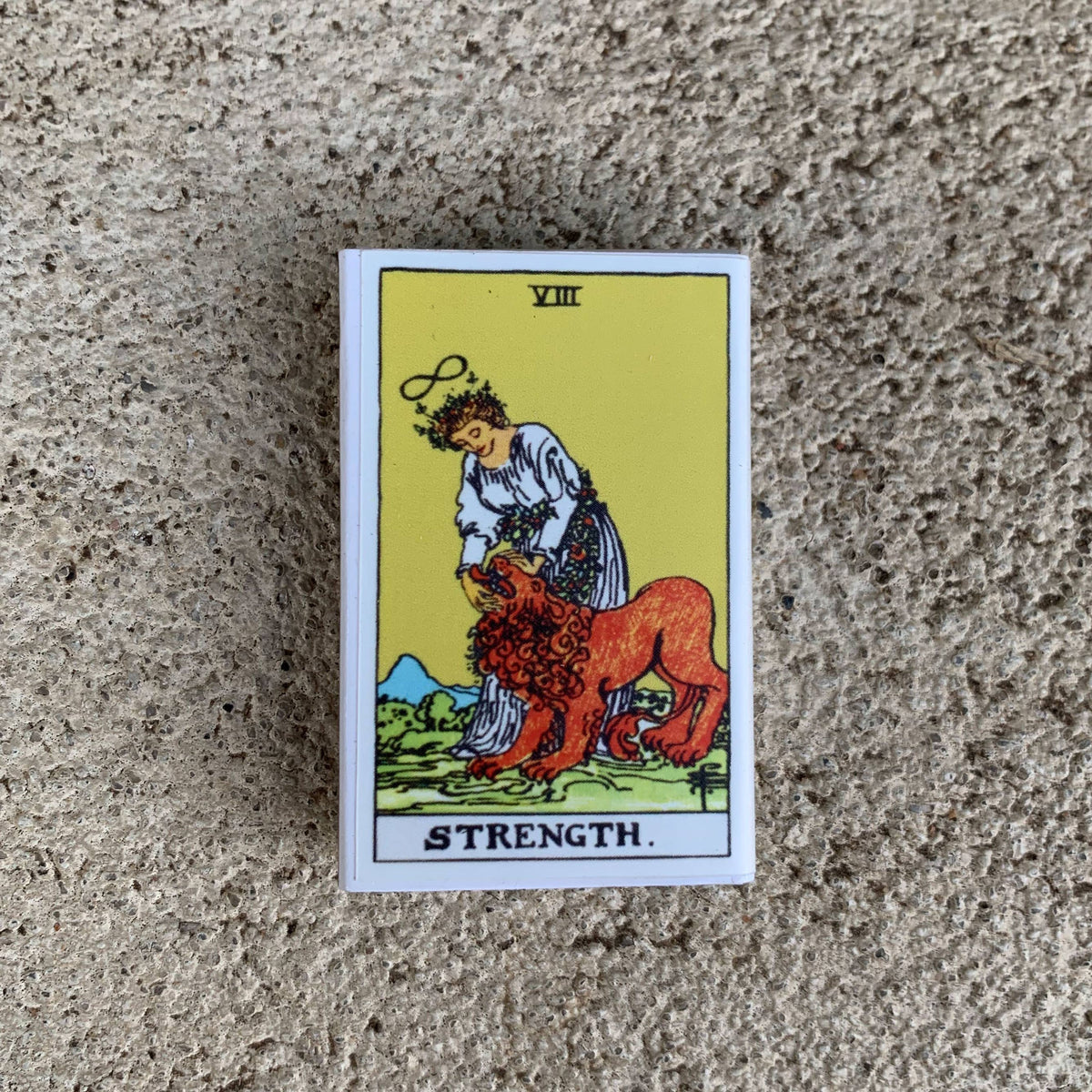Vintage Tarot Strength Matchbook, Mystical Occult Home Decor Accessory