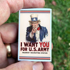 Uncle Sam Matchbox – “I Want You” Vintage Poster Matches, Patriotic Americana Gift