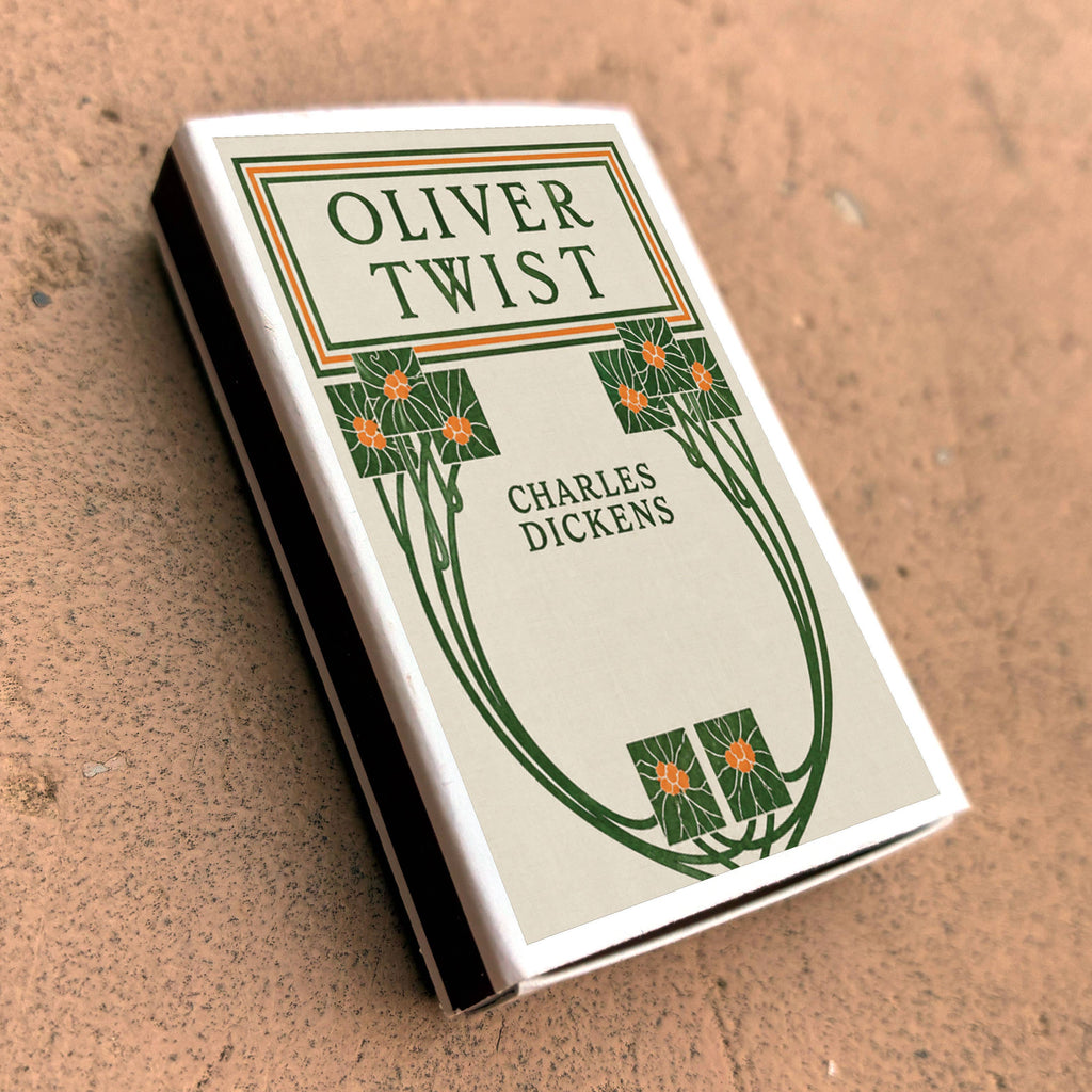 Oliver Twist Dickens Matchbook, Classic Literature Collectible, Vintage Cover (15-20 Matches)