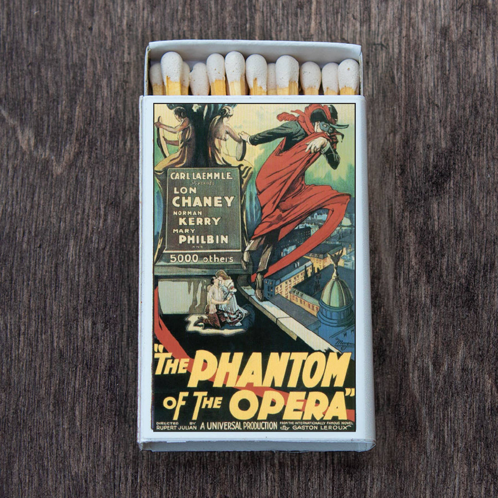 Phantom of the Opera Movie Poster Matchbook, Vintage Horror Movie Collectible, Retro Matchbook Cover, Classic Monster Decor, Candle Accessory