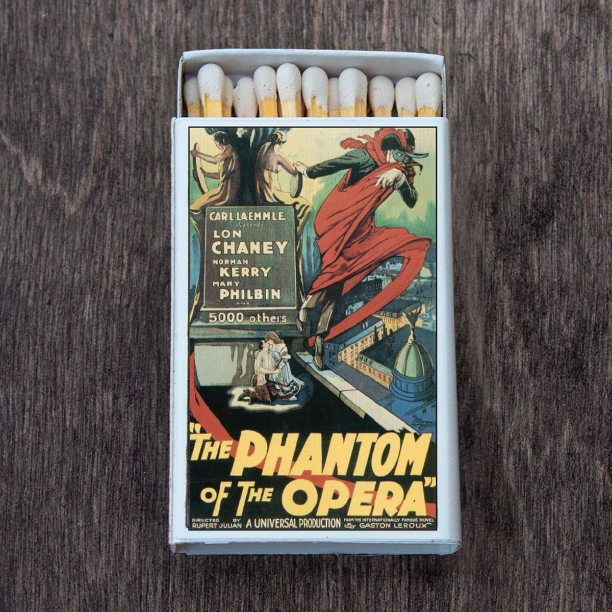Phantom of the Opera Movie Poster Matchbook, Vintage Horror Movie Collectible, Retro Matchbook Cover, Classic Monster Decor, Candle Accessory