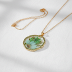 Colorful Preserved Daisy Pendant Necklace, Real Dried Flower Resin Jewelry, Botanical Nature Inspired Gift for Her