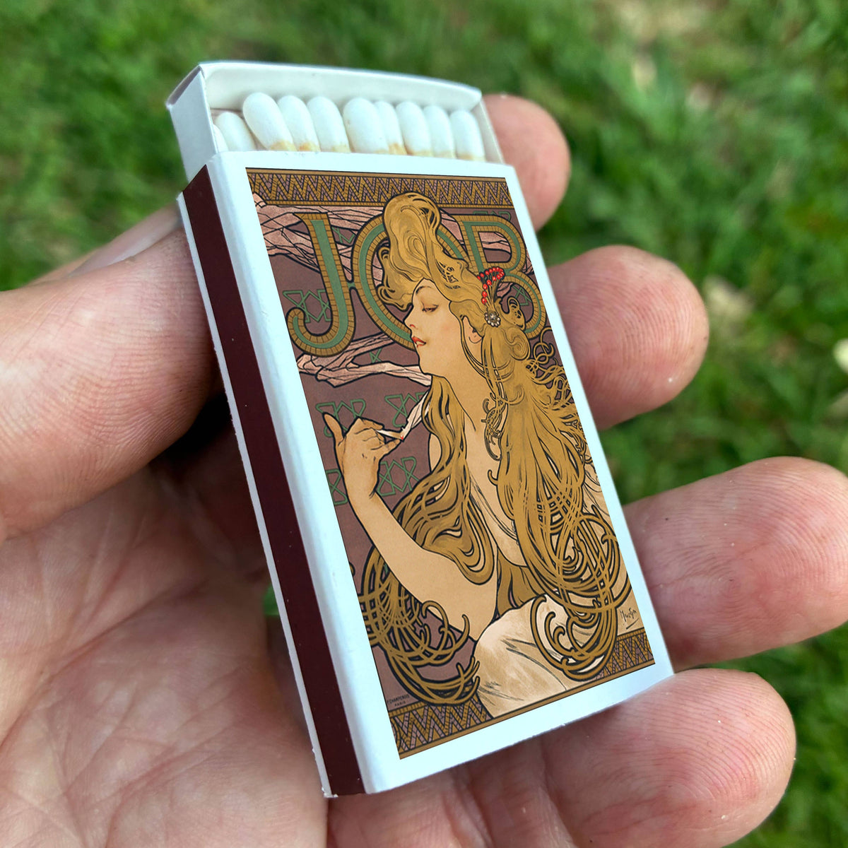 Mucha Job Matchbook, Art Nouveau Collectible, Vintage Matchbook Cover, Alphonse Mucha Art Decor, Candle & Incense Accessory, Art Lover Gift