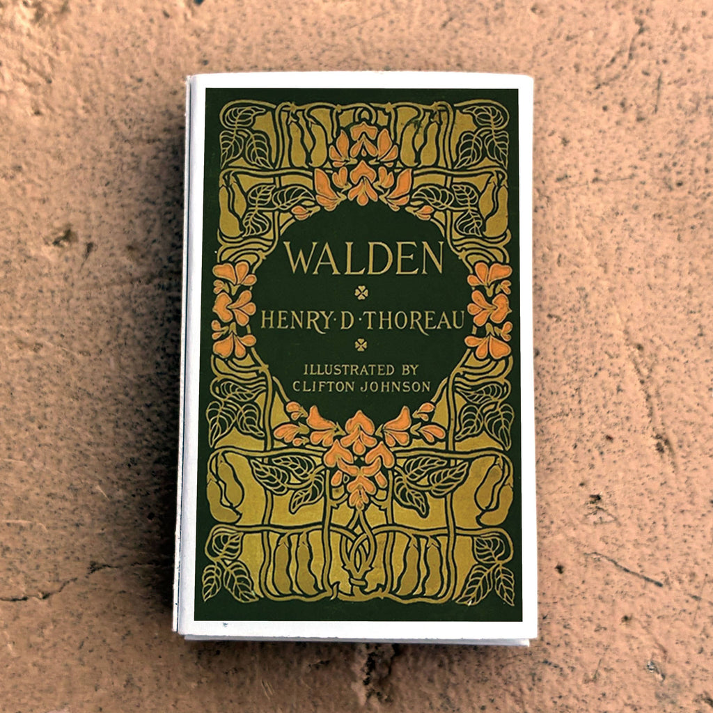 Walden Thoreau Matchbook, Classic Literature Collectible, Vintage Matchbook Cover, Henry David Thoreau Book Lover Gift, Candle & Incense Accessory