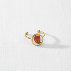 Adjustable Preserved White Botanical Ring, Floral Resin Jewelry, Nature Inspired Gift for Her