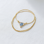 Encased Forget-Me-Not Adjustable Slider Bracelet, Floral Resin Jewelry, Botanical Gift for Her