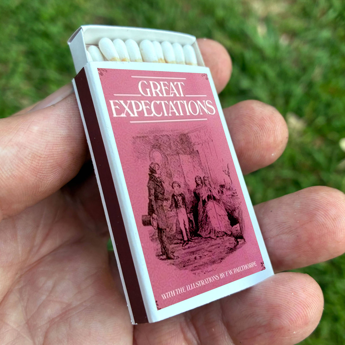 Dickens Matchbox, Literary Art Collectible, Candle Lighting Accessory